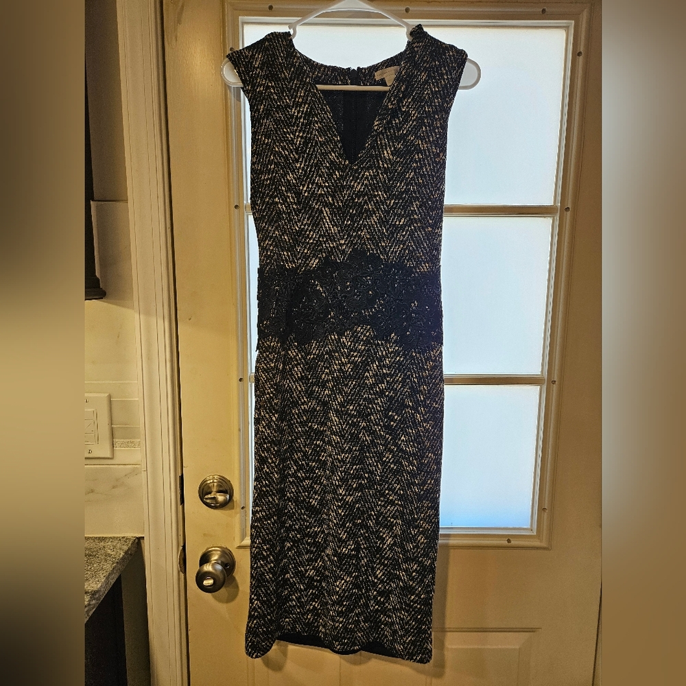 New York and Company small black and white sleeveless dress